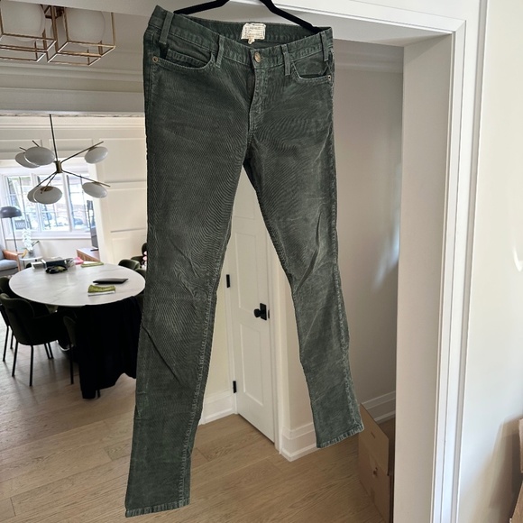 Current / Elliott The Skinny Style Grey-Green Corduroy Jeans - Size 30. - Picture 2 of 11